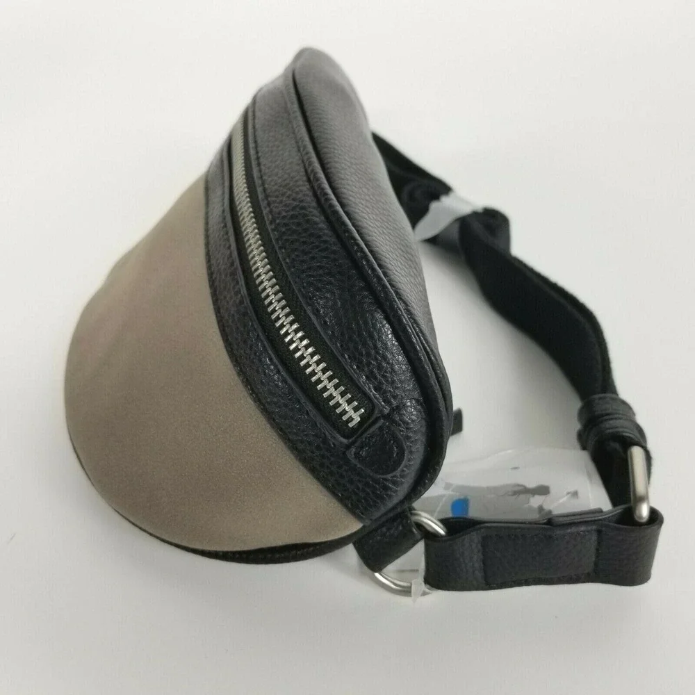 Time and‎ Tru Josephine Fanny Pack Waist Pouch Grey and Black Adjustable New